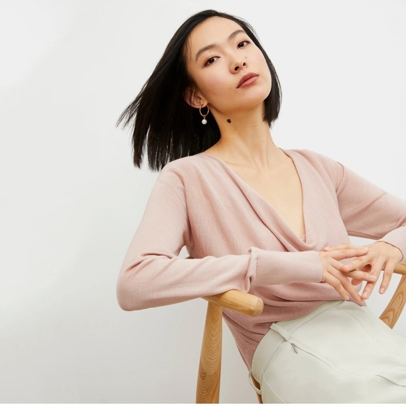 M.M. LaFleur Blush The Monica Silk Jersey Scoop Neck Top Size XL - Picture 8 of 13